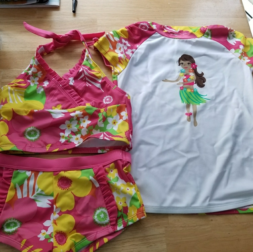 Girls swim suit and swim short